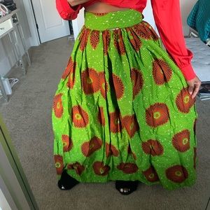 African Print maxi skirt